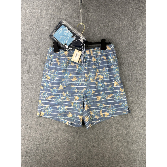 NWT Peter Millar Men's Size L Crown Blue Swim Trunks Shorts Includes Beer Koozie - Picture 1 of 16